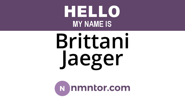 Brittani Jaeger