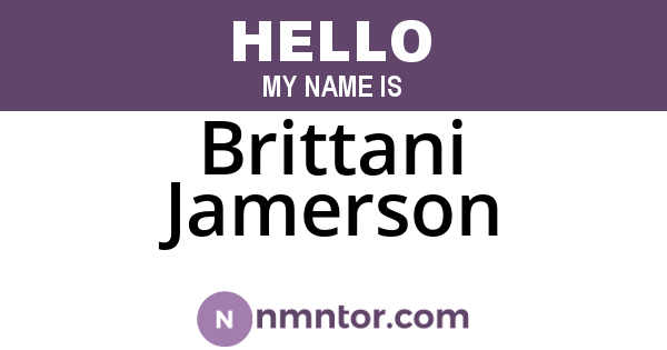 Brittani Jamerson