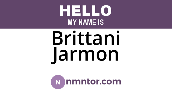 Brittani Jarmon