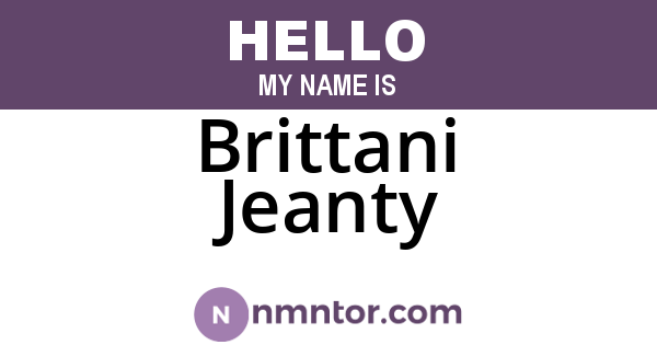 Brittani Jeanty