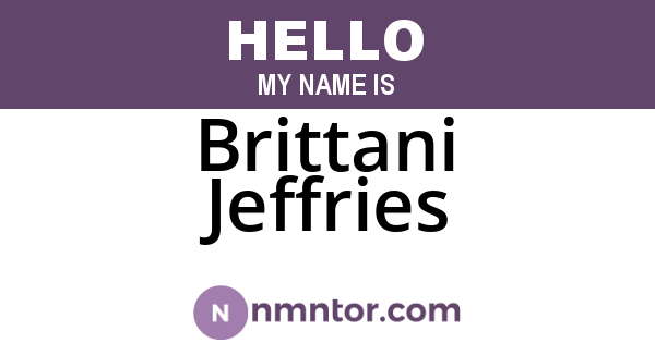 Brittani Jeffries