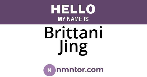 Brittani Jing