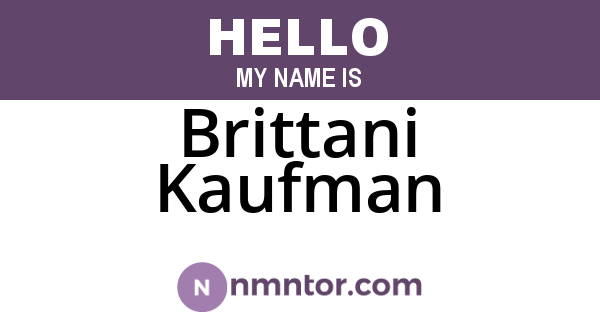 Brittani Kaufman
