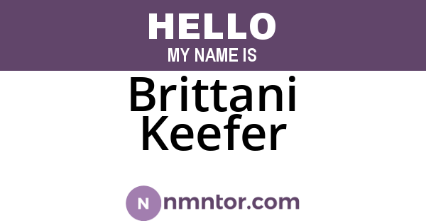 Brittani Keefer