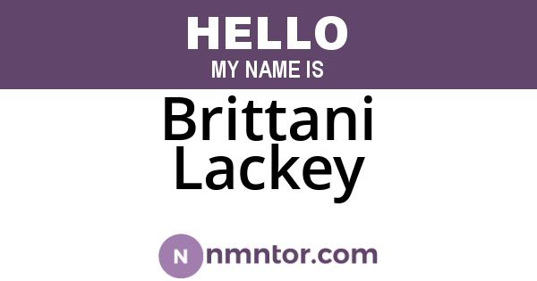 Brittani Lackey