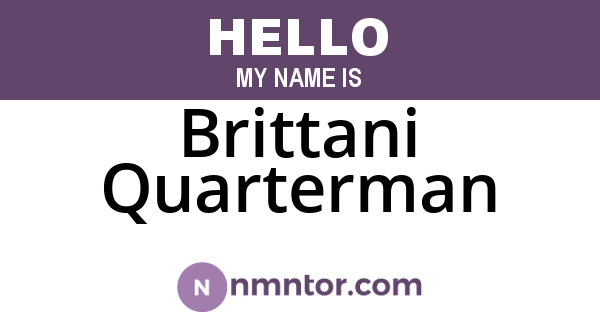 Brittani Quarterman