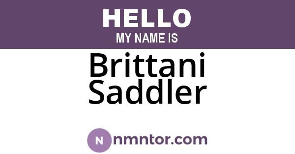 Brittani Saddler