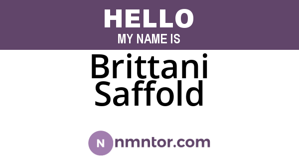 Brittani Saffold