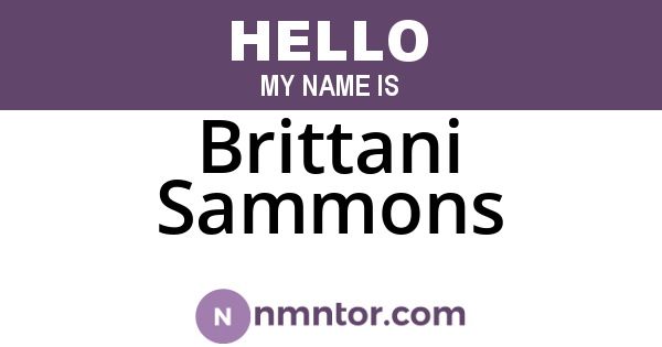 Brittani Sammons