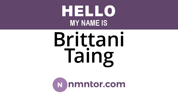 Brittani Taing