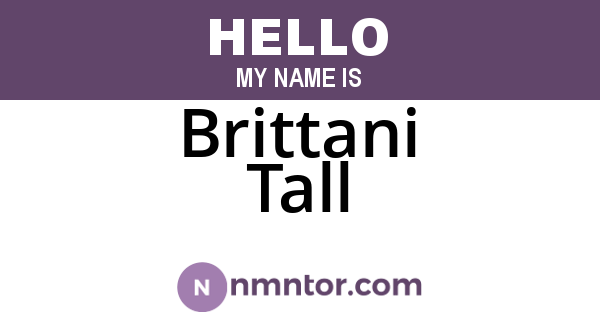 Brittani Tall