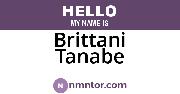 Brittani Tanabe