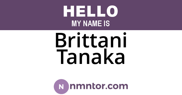 Brittani Tanaka
