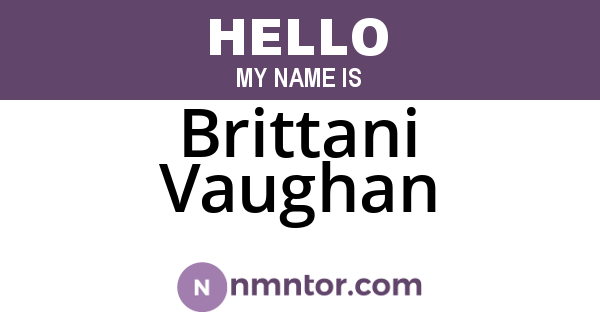 Brittani Vaughan