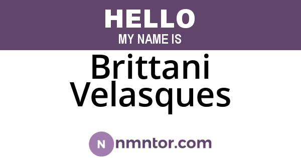 Brittani Velasques