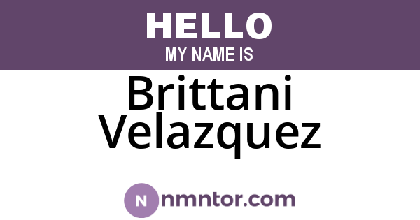 Brittani Velazquez