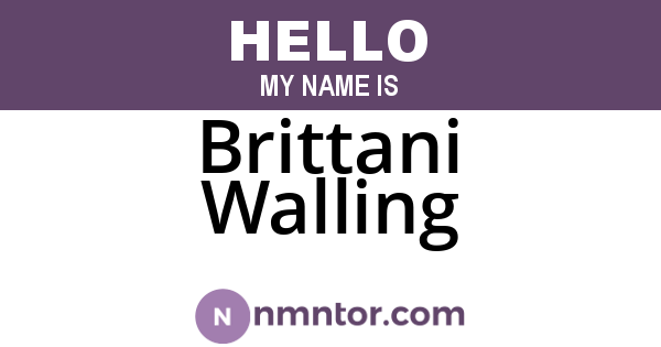 Brittani Walling