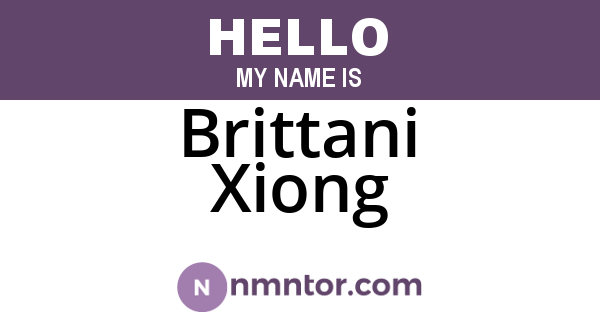 Brittani Xiong