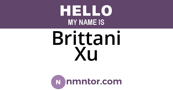 Brittani Xu