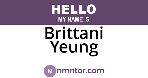 Brittani Yeung