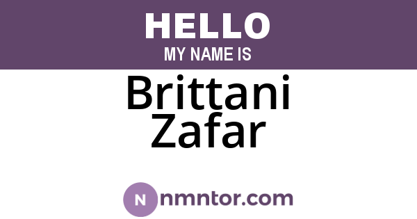 Brittani Zafar