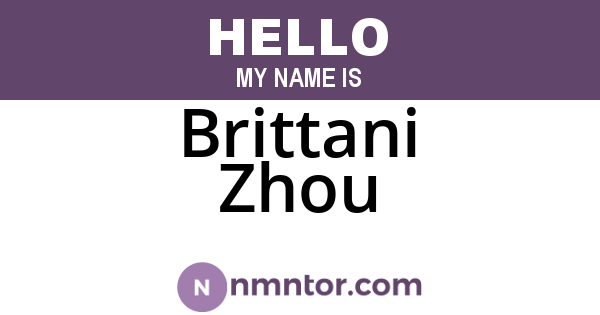 Brittani Zhou