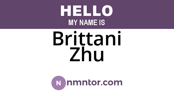 Brittani Zhu