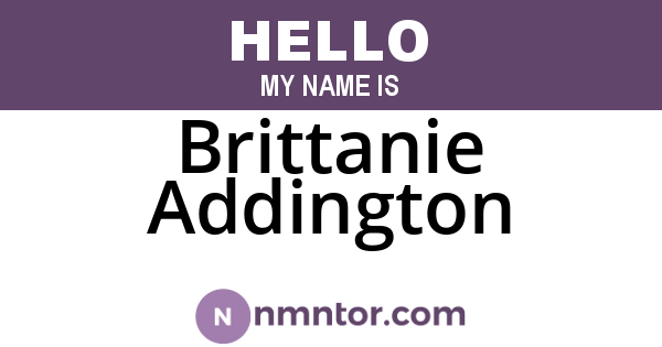 Brittanie Addington