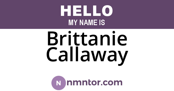 Brittanie Callaway