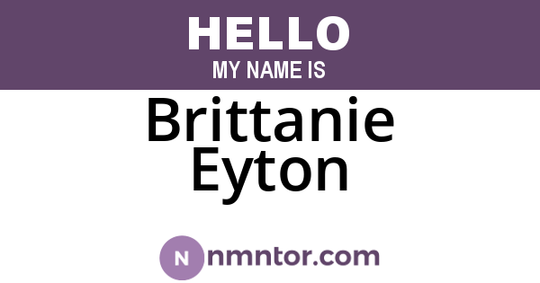 Brittanie Eyton