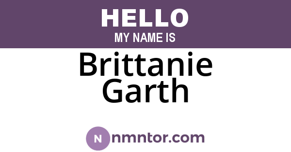 Brittanie Garth
