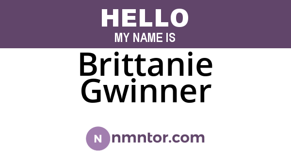 Brittanie Gwinner