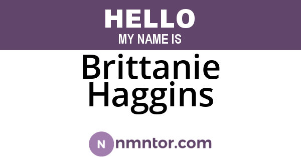 Brittanie Haggins