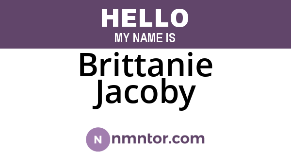 Brittanie Jacoby