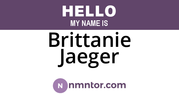 Brittanie Jaeger