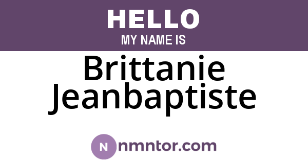 Brittanie Jeanbaptiste