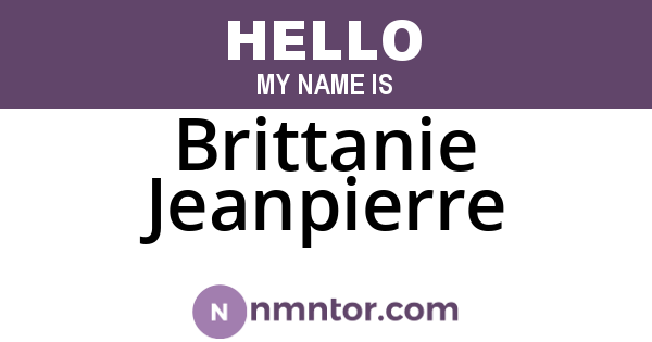 Brittanie Jeanpierre