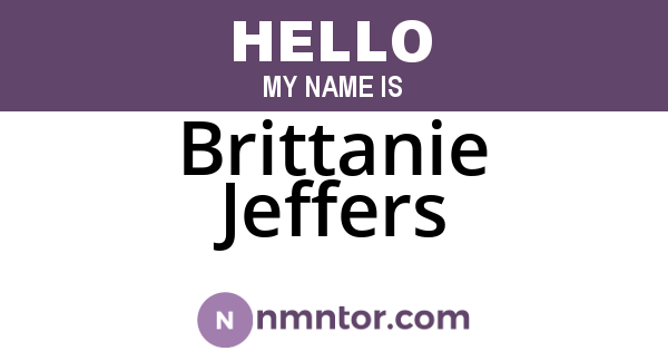 Brittanie Jeffers