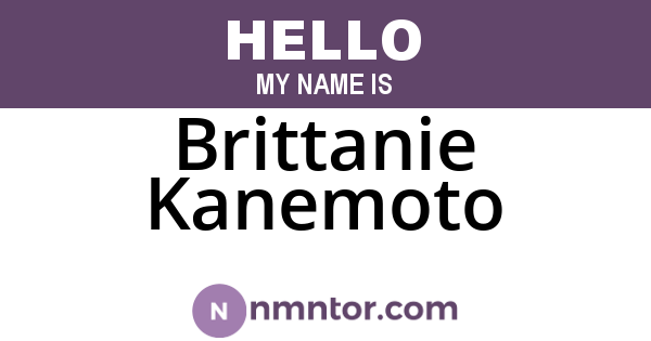 Brittanie Kanemoto