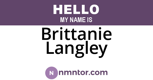 Brittanie Langley