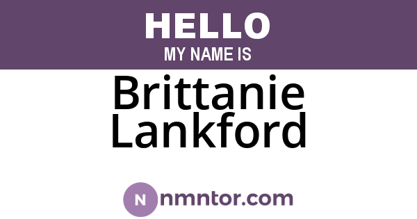 Brittanie Lankford