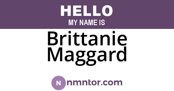 Brittanie Maggard