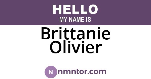 Brittanie Olivier