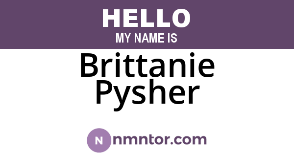 Brittanie Pysher