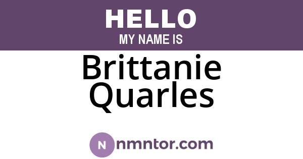Brittanie Quarles