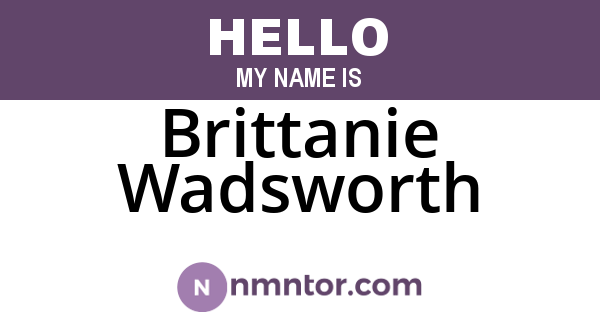 Brittanie Wadsworth