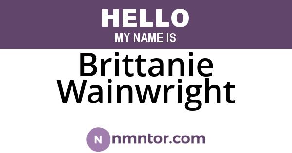 Brittanie Wainwright