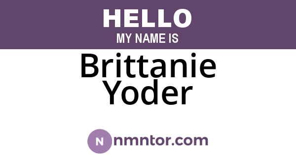 Brittanie Yoder