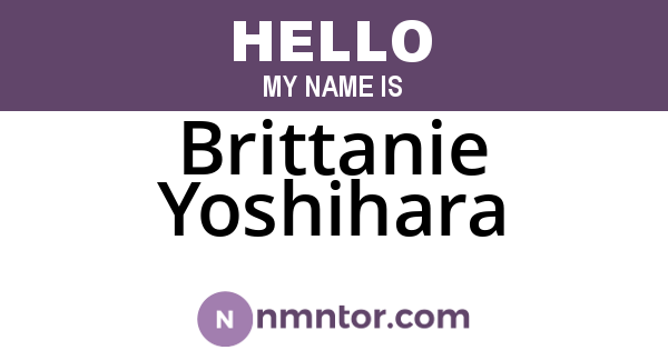Brittanie Yoshihara