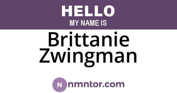 Brittanie Zwingman